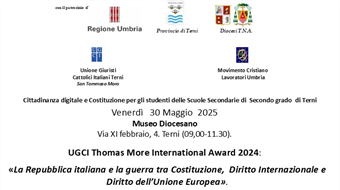 Cittadinanza digitale e Costituzione per gli studenti delle Scuole Secondarie di Secondo grado di Terni